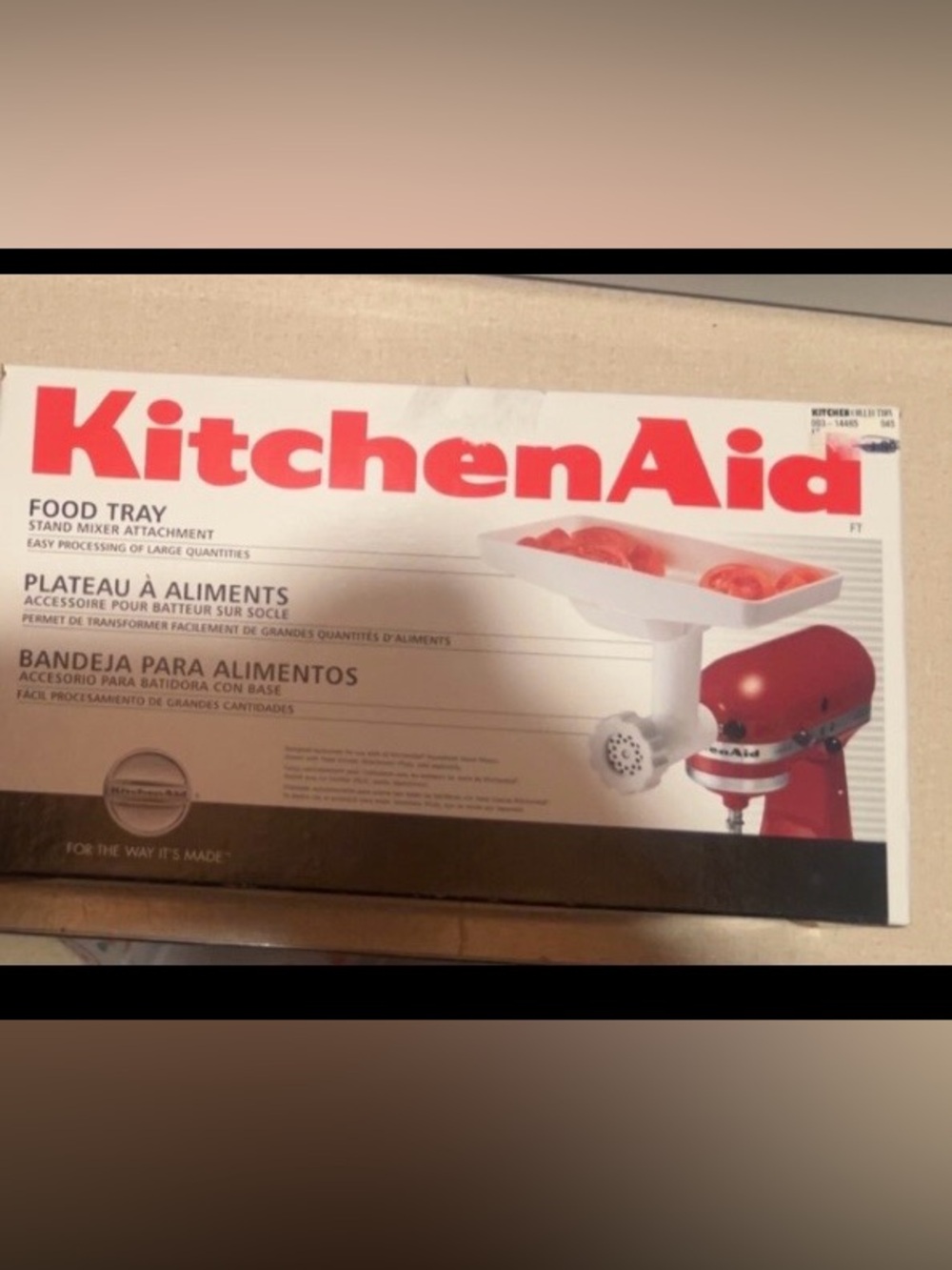 KitchenAid Food Tray Attachment for Stand Mixer